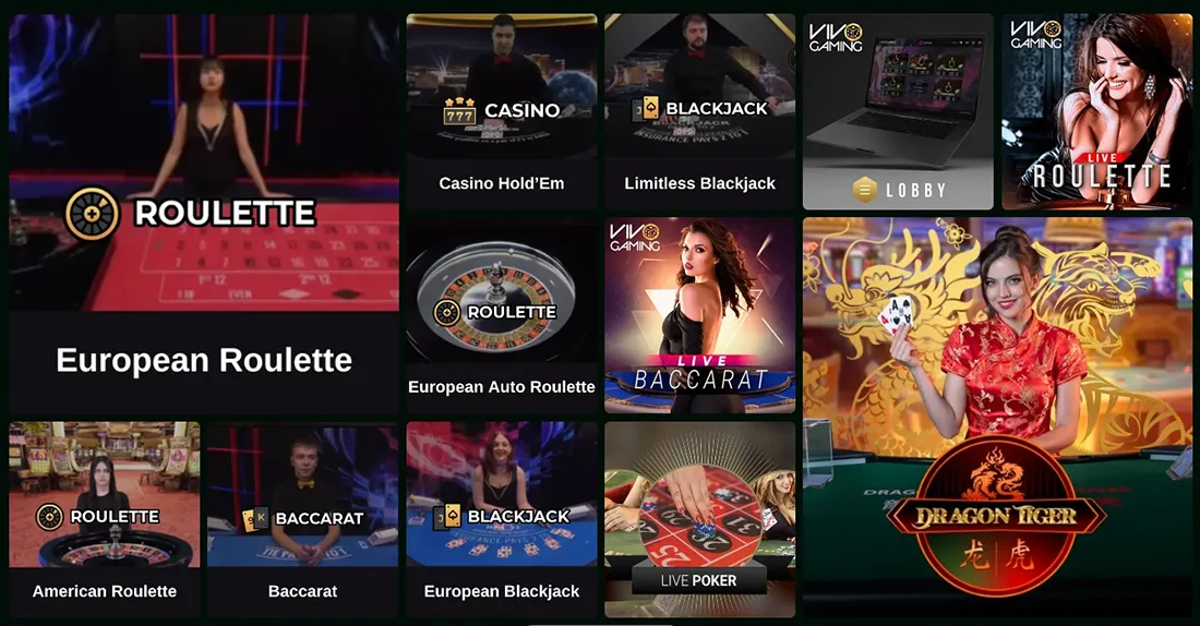 Pure Casino live games